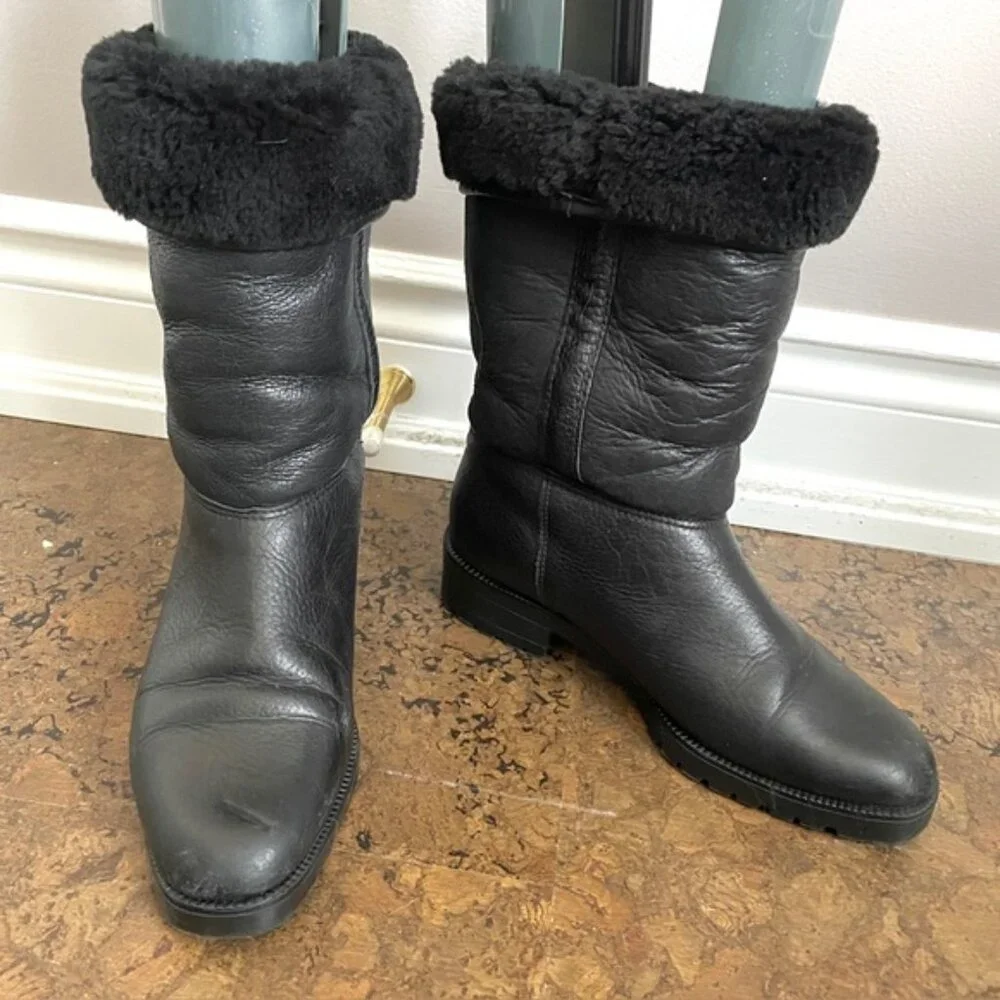 Unique Vintage black sheepskin